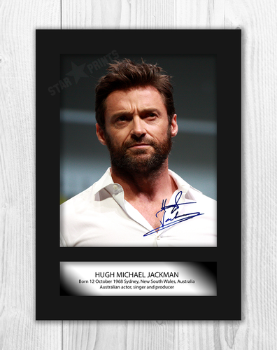Hugh Jackman 1 A4 signed mounted photograph picture poster choice of frame - 第 1/10 張圖片