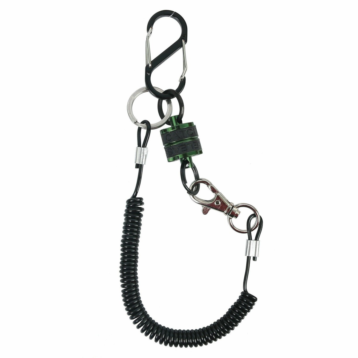 Strong Green Magnet Fish Landing Net Holder Release Carabiner Clip  Lanyard