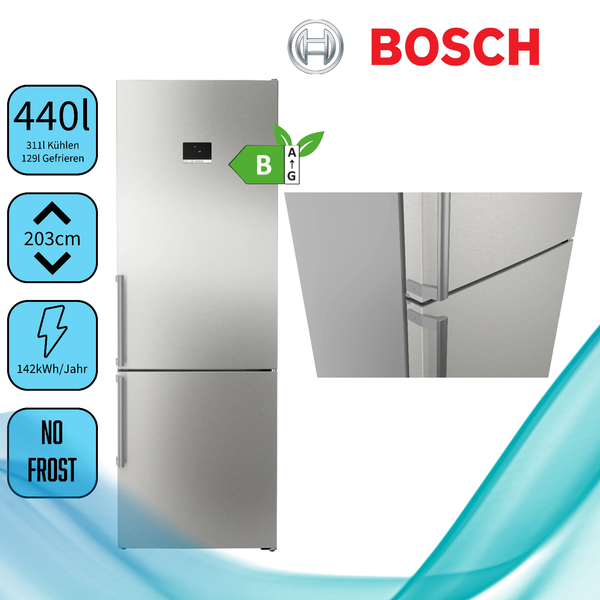 Bosch KGN49AIBT KüHl-Gefrierkombination Inhalt KüHlbereich 311 Liter HöHe 203-image