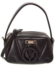 $675. Valentino Tinette Diamond Leather Shoulder Bag Black Gold