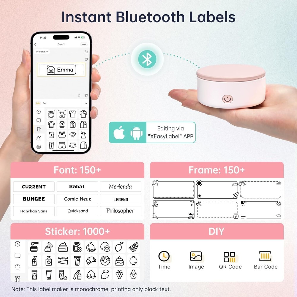 Portable Mini Label Maker Machine with Tape - Compact & Easy to Use Portable Mini Label Maker Machine with Tape - Compact & Easy to Use