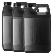 Black Gallon Jug 128oz HDPE, F-Style w/ 38/400 Heat Induction CRC- 3 pack