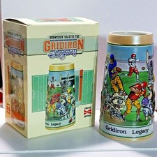 Budweiser Sports Stein 1990 Gridiron Legacy CS128 Limited Edition Boxed