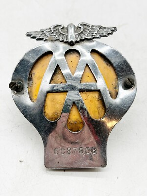 AA AUTO ABZEICHEN NR. 6C87808 FLÜGELAUSFÜHRUNG MIT BEFESTIGUNGSBEFESTIGUNGEN
