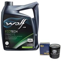 MotoröL Set 0W40 5 Liter + ÖLfilter SM 196 FüR VW Lupo 1.0 60 6X1 37 KW 50 PS