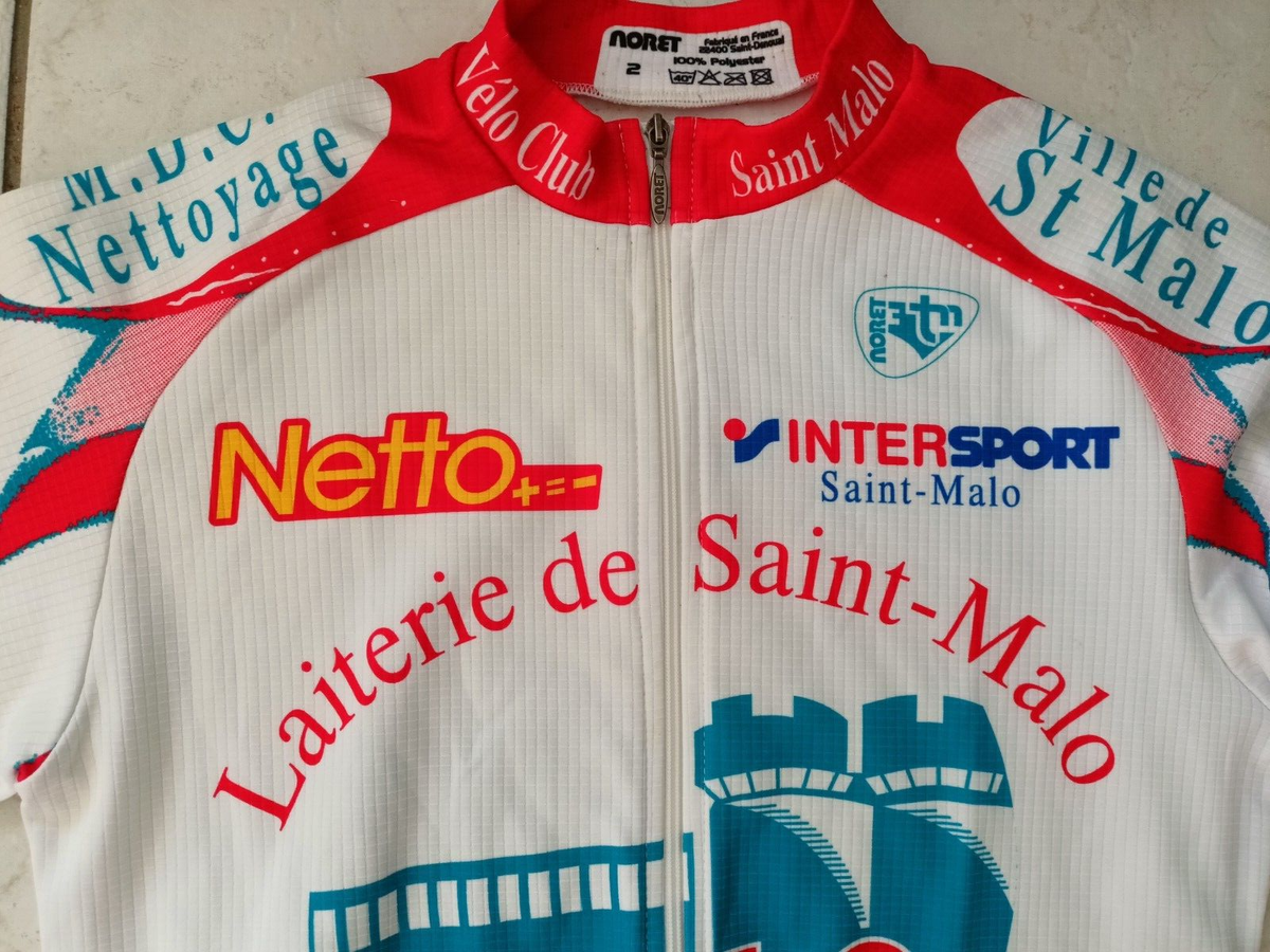Maillot Cycliste Vintage NORET - VC Saint Malo Laiterie Malo - Taille S - TBE