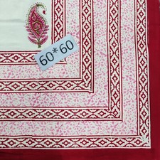 Hand Block Printed Tablecloth Cotton Table Cover Gift For Her Dining Tablecloth