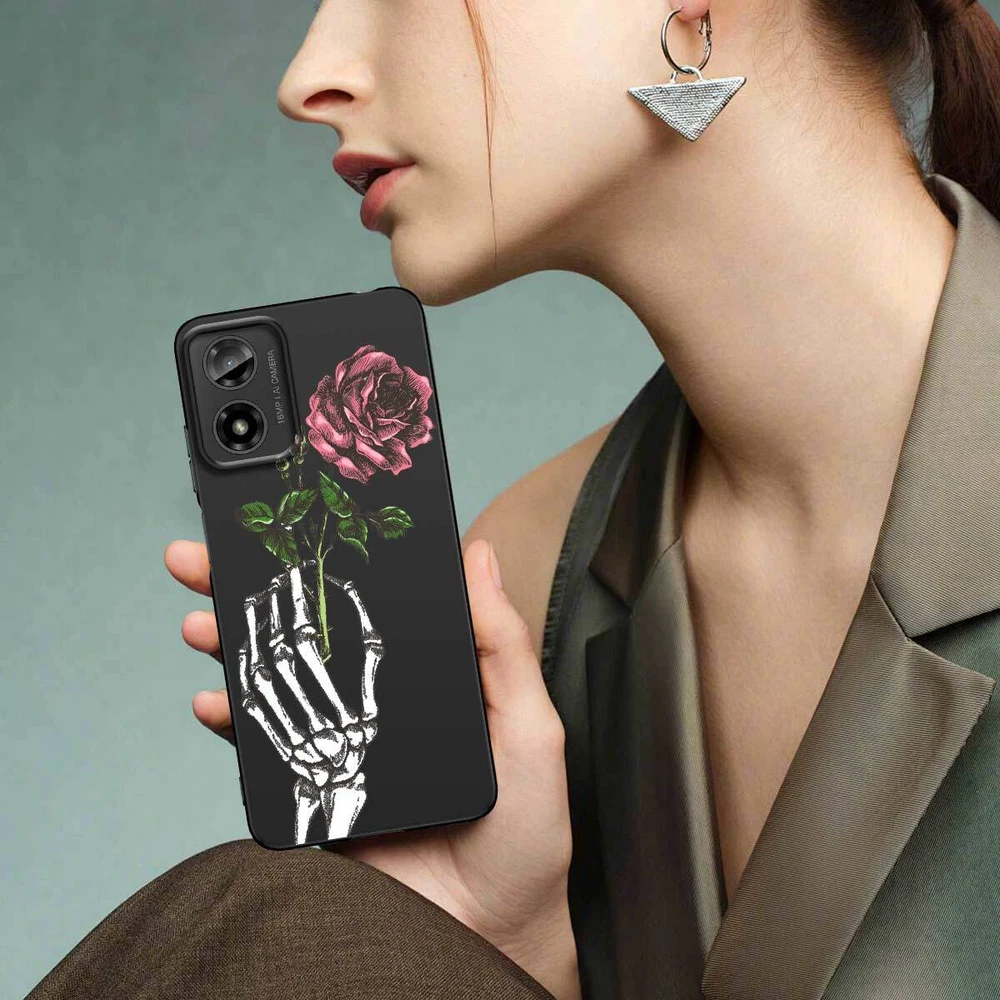 Skull Print Rubber Phone Case for Motorola Moto G Stylus G Power G Play  