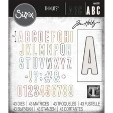 New Tim Holtz "ALPHANUMERIC BULLETIN" Sizzix Thinlits Cutting Dies 2023