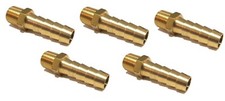 (5 Pack) 5/16 HOSE BARB X 1/8 MALE NPT Brass Pipe Fitting NPT Gas Fuel Air