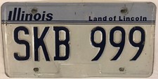 Vanity SKB  999 license plate TRIPLE 9 Sam Sean Sullivan Simone Simon Sally Sal