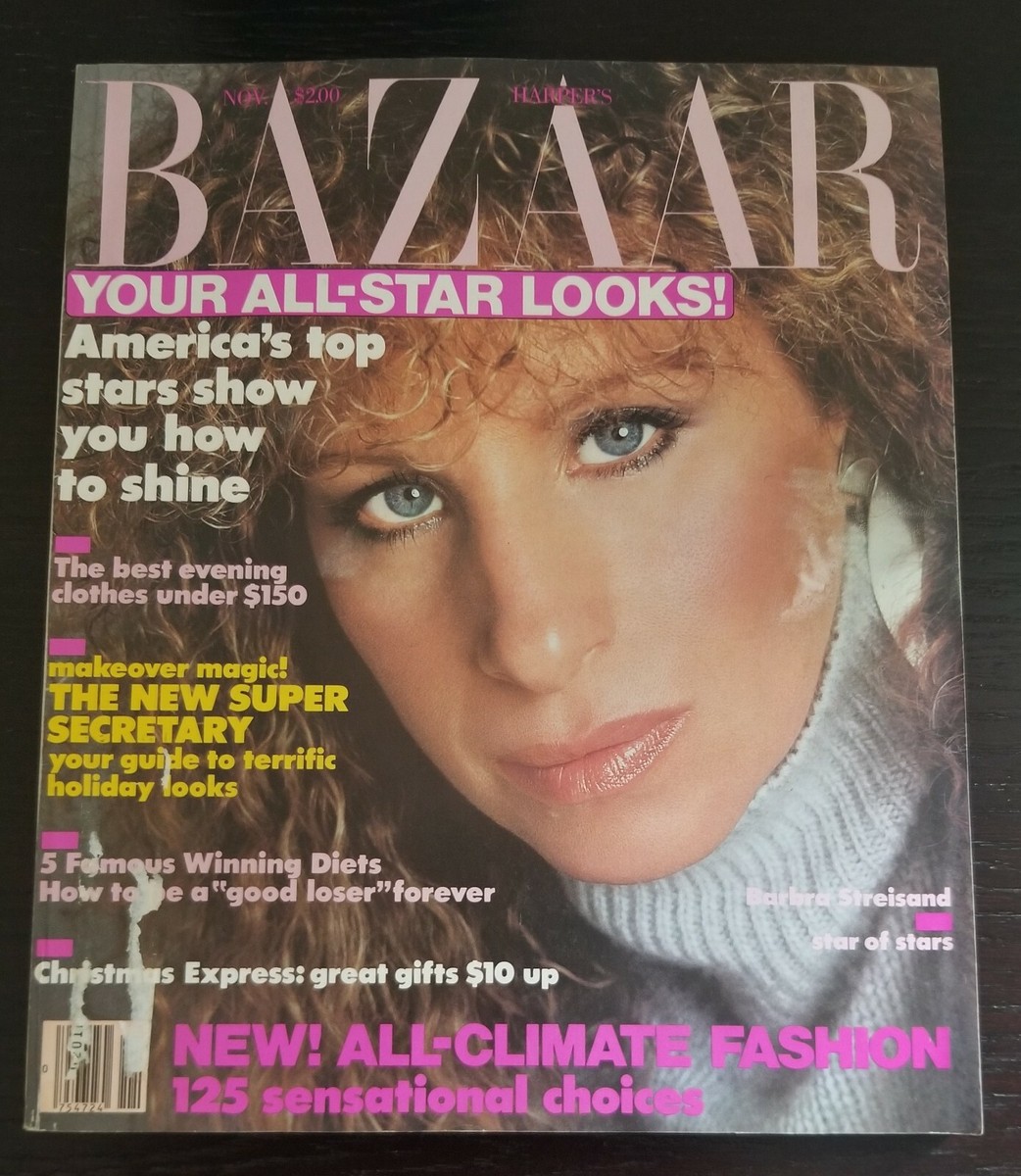 Harper's Bazaar Magazine November 1983 Issue. Barbara Streisand
