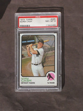1973 Topps Norm Cash ERROR VARIATION # 485 Tigers PSA 8 NM-MT