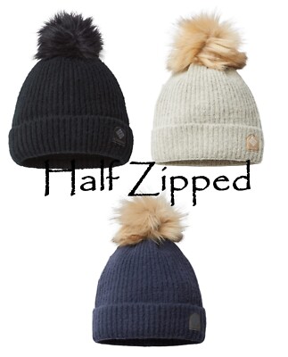 DWE ③ Columbia Winter Blur Pom Pom Beanie Hat 186210 | eBay