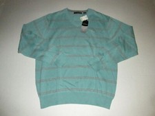 Greg Norman Striped Golf Sweater Sz XL Sweatshirt Golfer Golfing The Shark New