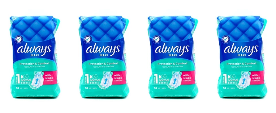 4x Always Maxi Damenbinden Normal , 4x14 Binden EAN8001841053646