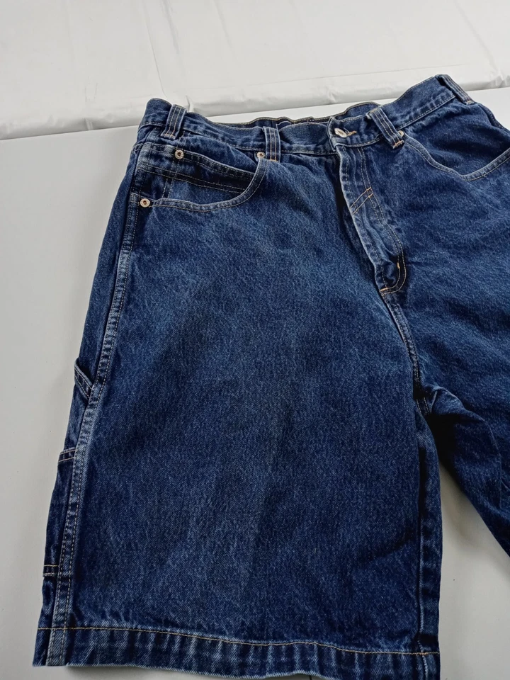Pantalones Cortos de Jean Phat Farm Hombres Talla 34 Y2K Hip Hop Street Wear Azul Denim Años 90’s Foto 4 de 4