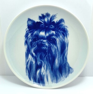 Original Hundeteller / Hundeplatte Yorkshire Terrier - Tove Svendsen