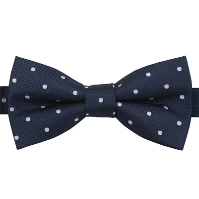 Marineblaue Herrenfliege gepunktet lässig formell verstellbar vorgebunden Fliege von DQT