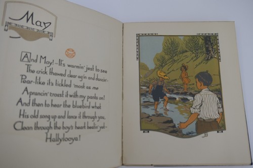 James Whitcomb Riley All the Year Round Gustave Baumann Woodcuts 1912 HB - Picture 6 of 8