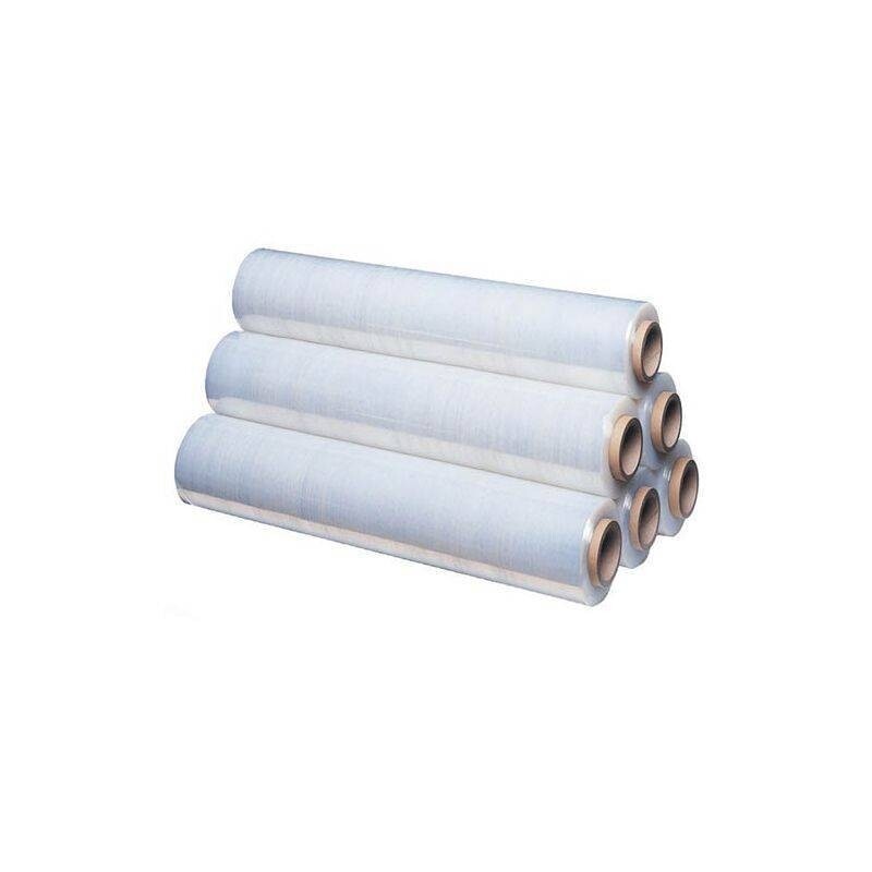 6 X Film Estensibile Manuale Trasparente 1 Rotolo Da 1.8 Kg Altezza 50 Cm
