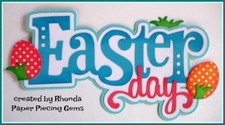 EASTER DAY title scrapbook premade paper piecing 3D DIE CUT by Rhonda