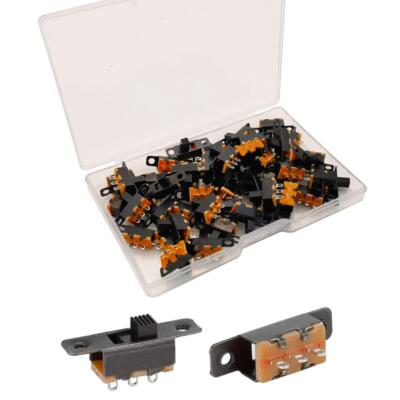 50 Stück Mini Kippschalter SPDT Schiebeschalter 0,5A 50V DC 3-polig 2 Positionen, Panel