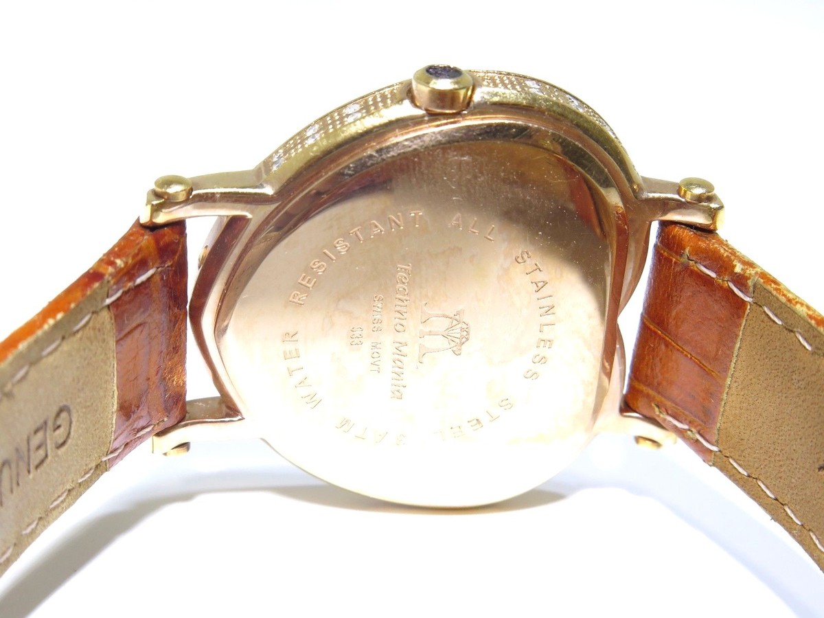 Techno Mania Heart Shaped White Diamond Ladies Stainless  display picture 1