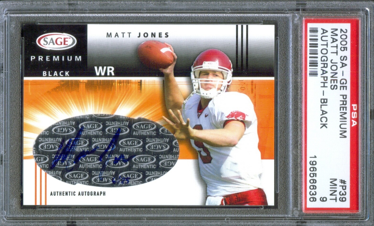 Matt Jones SA-GE Premium Autograph #P39 Black