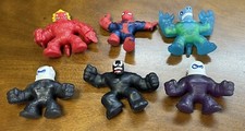  LOT OF 6 HEROES of  GOO JIT ZU  ACTION FIGURES toys SQUISHY GEL Spider-Man  