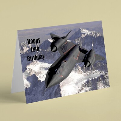 Lockheed SR-71 Amsel Flugzeug Flugzeug 18. Geburtstag Karte - kann auch andere Altersgruppen