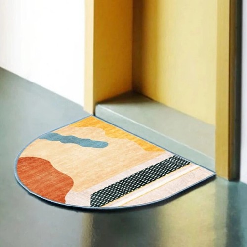 Anti-slip Doormat Dust Semicircle Entrance Mats Proof Area Rug Removable Floor - Picture 11 of 24
