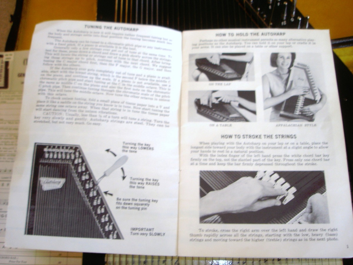 1967 Oscar Schmidt Autoharp 36 String Auto Harp With Variest Picks