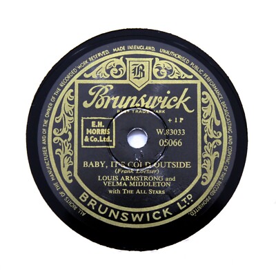 LOUIS ARMSTRONG & VELMA MIDDLETON ''Baby It's Cold Outside'' (E+) BRUNSWICK [78]