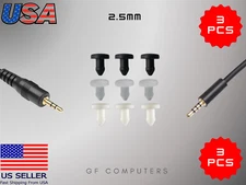 3Pc 2.5mm Audio Port Cover Silicone Rubber Hole Plug Caps Liquid Proof Dust