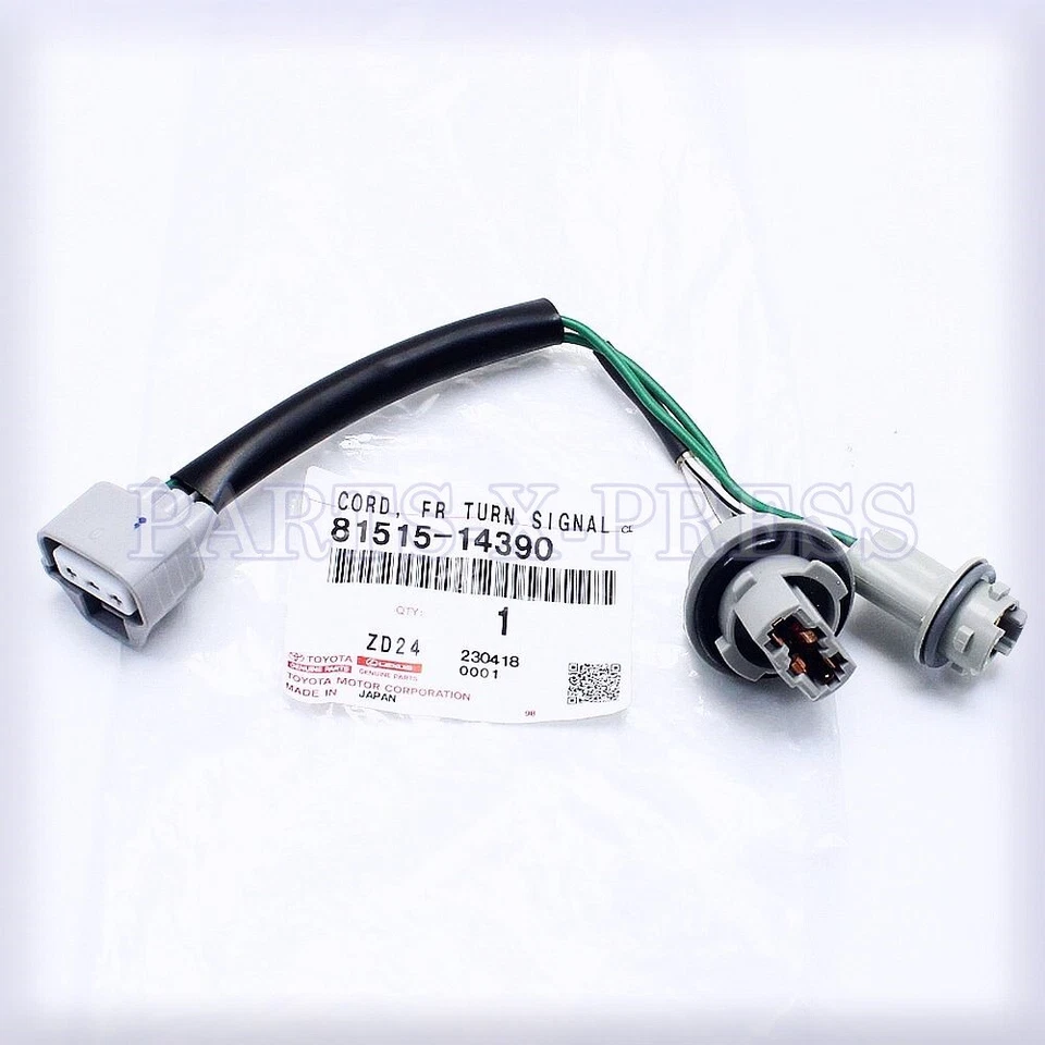 GENUÍNO FABRICANTE DE EQUIPAMENTO ORIGINAL TOYOTA SUPRA PLUG CONJUNTO DE LÂMPADA DE SETA FRONTAL CHICOTE DE FIOS 81514390 - Imagem 2 de 4