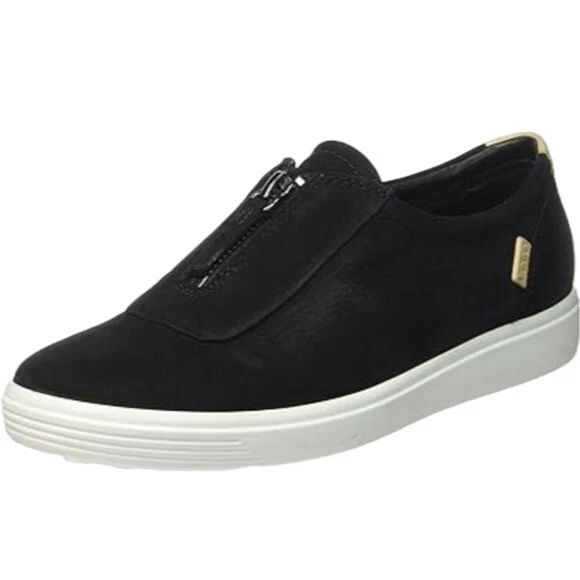 Scarpe sneakers mocassino donna Ecco alla caviglia in pelle tg 41 10 10 5