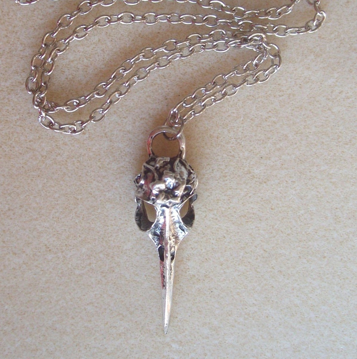 Crow Raven Bird Skull Pendant 24