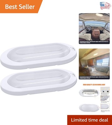 Classic Surface Mount LED Dome Light for RVs & Campers - 500 Lumens, 3400K Light