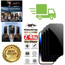 Privacy Screen Protector Tempered Glass Anti-Spy for iPhone Pro Max