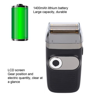 Electric Foil Shaving Trimmer Rechargeable Bald Head Beard Trimmer LCD Mustache