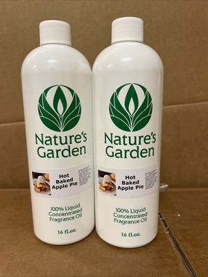 NATURES GARDEN Hot Baked Apple Pie 100% Liquid Concentrated Fragrance Oil 2 Pack