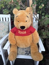Disney Store Jumbo XL Winnie The Pooh Stuffed Plush Bear 28 Tall Sitting 90 s