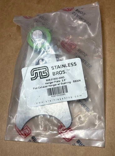 Stainless Bros 2.5in Flat Exhaust Hanger w/ Bushing - SS304 - 608-01500-0063