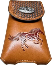 7" HORSE  POUCH BELT LOOP CELL PHONE HOLSTER CASE WESTERN UNIVERSAL #EH12696
