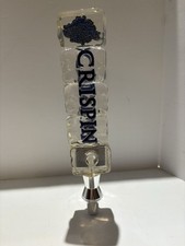 Crispin Super Premium Hard Cider Beer Tap Handle Clear Acrylic Ice Cubes Stacked
