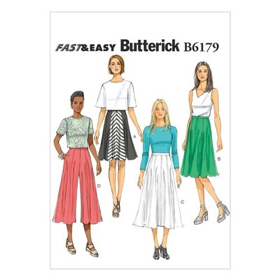 Schnittmuster Kleid, Rock und Bluse Butterick B6179 E5 14-22 (Gr. 32-40) Dt.