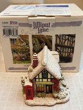 Lilliput Lane “CHRISTMAS AT THE OLD POST OFFICE” Cottage w/Deed & Box ~ L3433