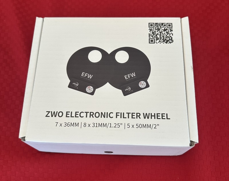 ZWO 5 Position Electronic Filter Wheel  - 7x36mm/8x31mm/1.25/5x50m/2" - Partial