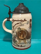 ANTIQUE VILLEROY & BOCH 1/2 L FALSTAFF WITH BOOT METTLACH BEER STEIN 1909/983 
